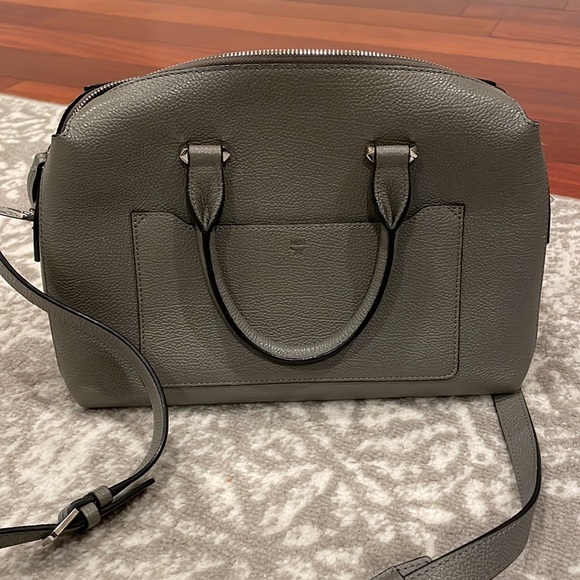 Authentic MCM Taupe Handbag Crossbody - Picture 2 of 15